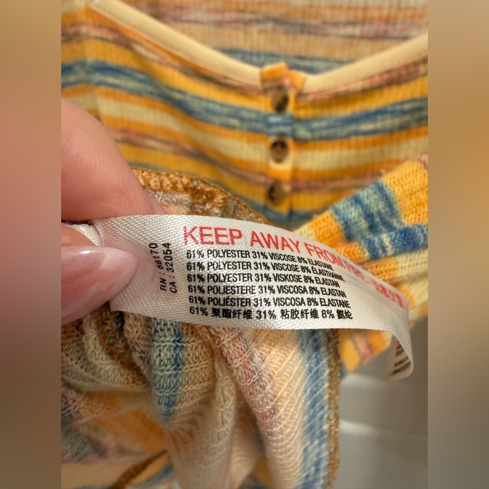NWOT Urban Outfitters Out From Under Sweet Dreams Striped Long Sleeve Tee - Picture 3 of 4